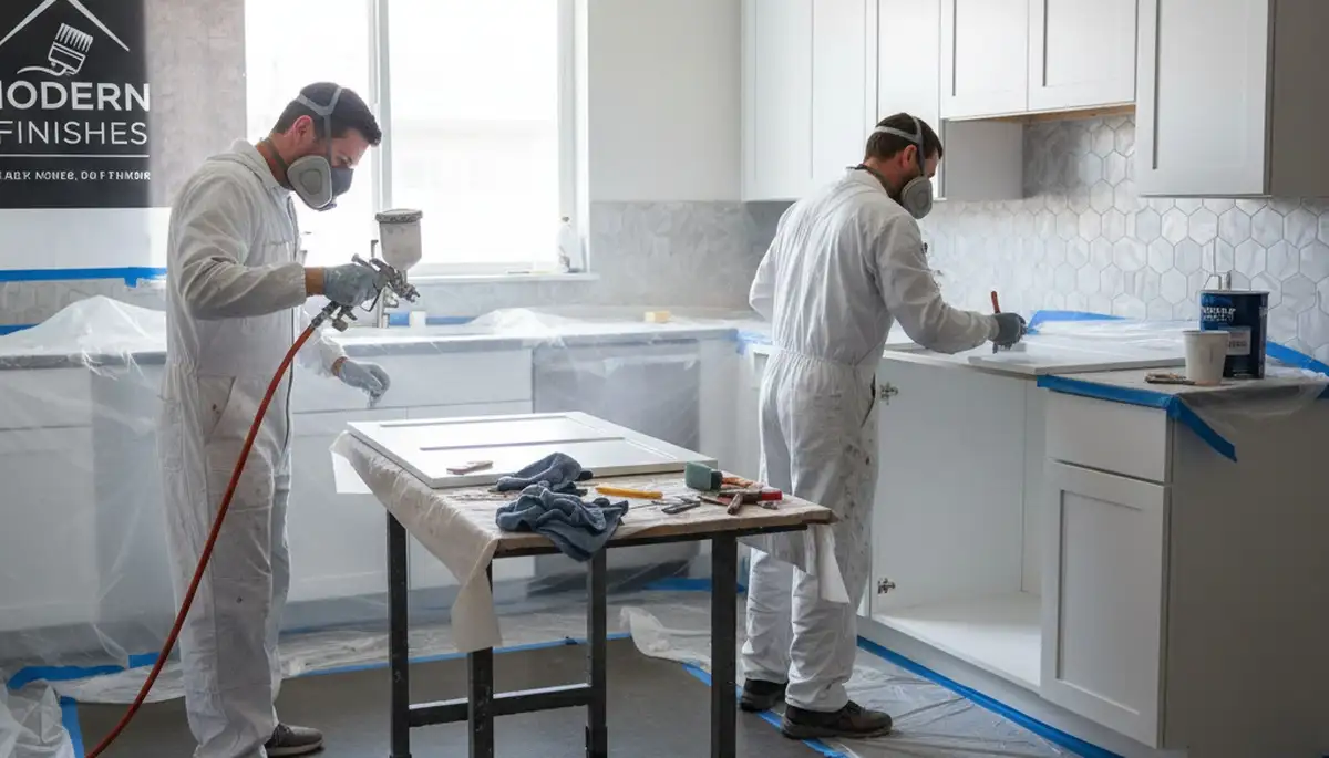 Overland Park, KS cabinet painting service for durable kitchen cabinet refinishing and updates