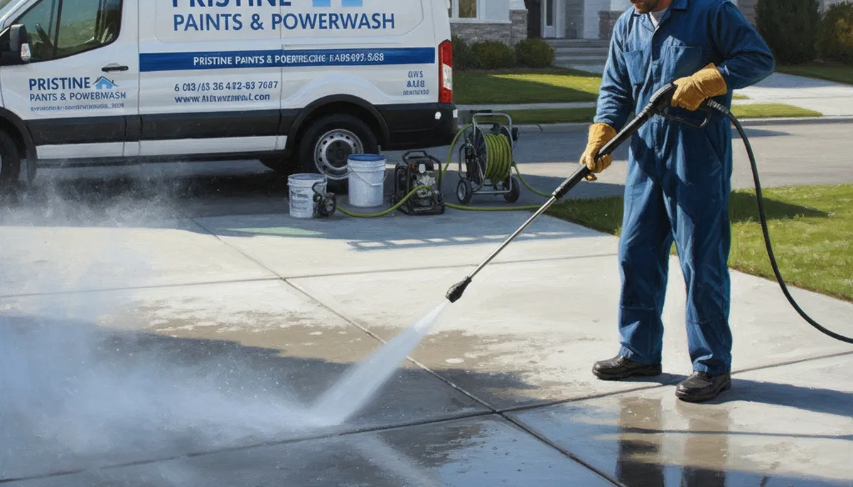 Overland Park, KS concrete pressure cleaning for driveways and patios by Overland Park Paint Pros