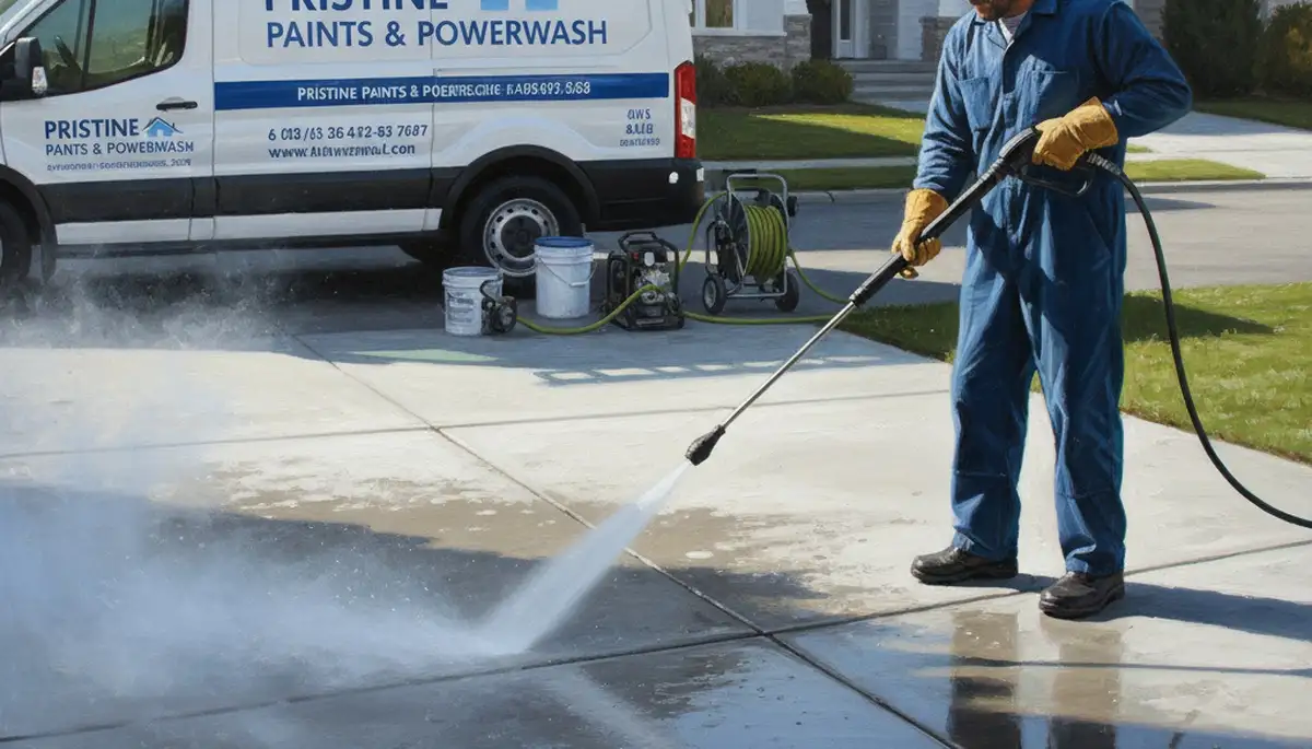 Overland Park, KS concrete pressure cleaning for driveways and patios by Overland Park Paint Pros