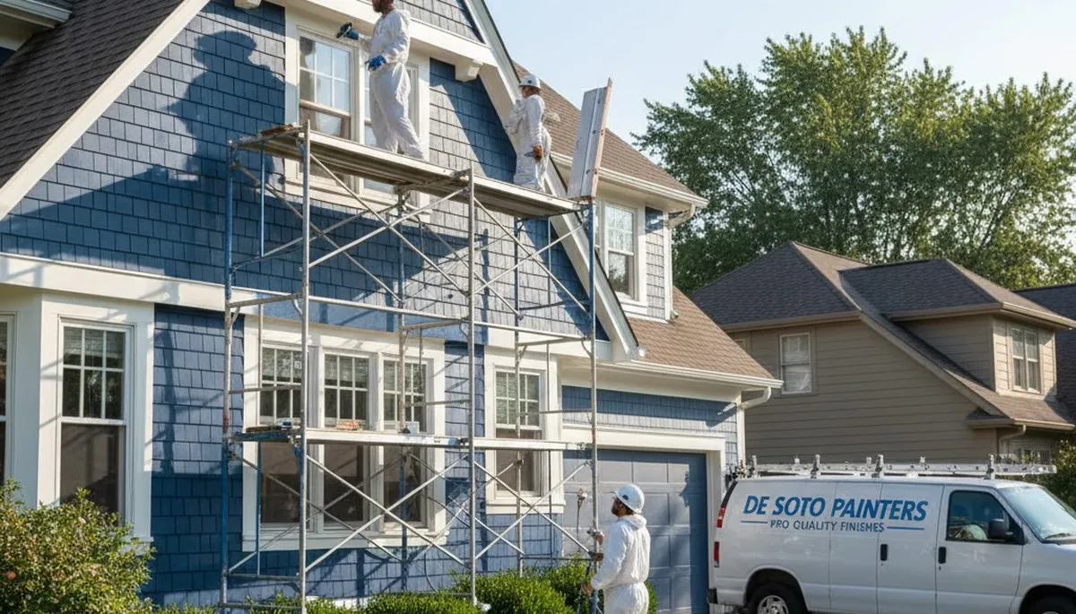Painter serving homes in Overland Park, KS with professional interior and exterior painting services
