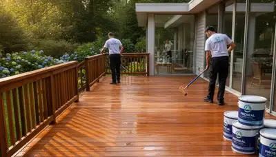 Professional deck sealing service in Overland Park, KS for weather protection