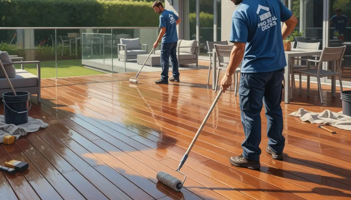 Professional deck sealing service in Overland Park, KS for weather protection and wood preservation