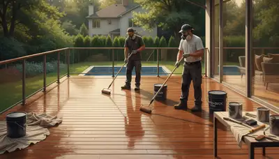 Overland Park, KS deck staining service by Overland Park Paint Pros to protect and refresh wood decks