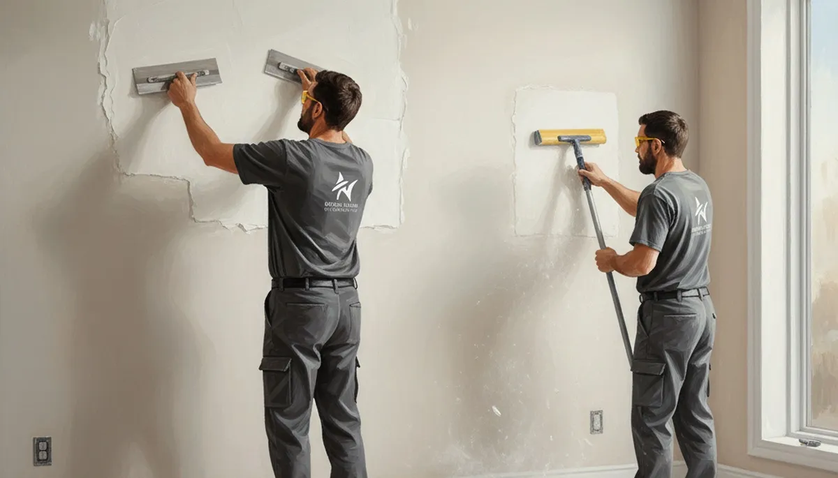 Drywall repair service in Overland Park, KS for cracks, holes, and settling damage
