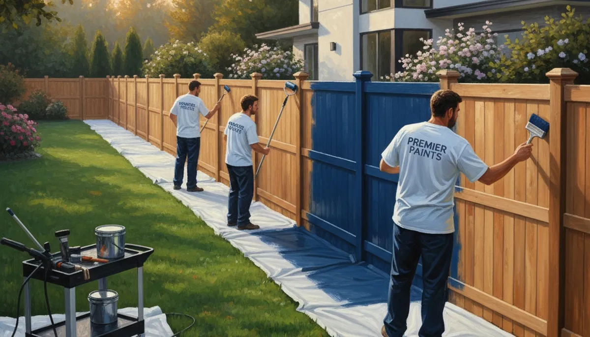 Fence painting in Overland Park, KS by professional painters for durable outdoor protection