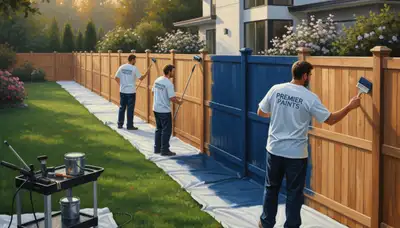 Fence painting in Overland Park, KS by professional painters for durable outdoor protection