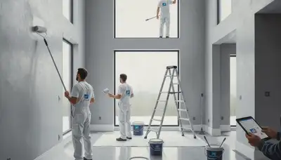 Interior house painting in Overland Park, KS by local professional painters