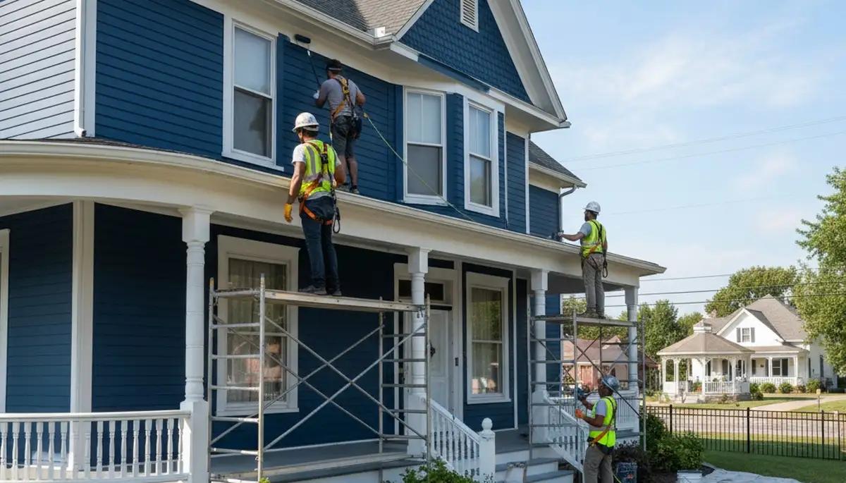 Professional painter providing house painting services in Overland Park, KS