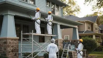 Professional painter providing interior painting services in Overland Park, KS