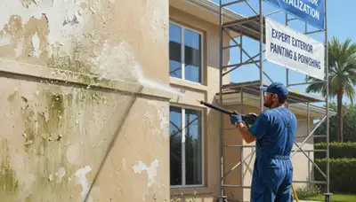 Overland Park, KS pressure cleaning service removing pollen and mildew from exterior surfaces