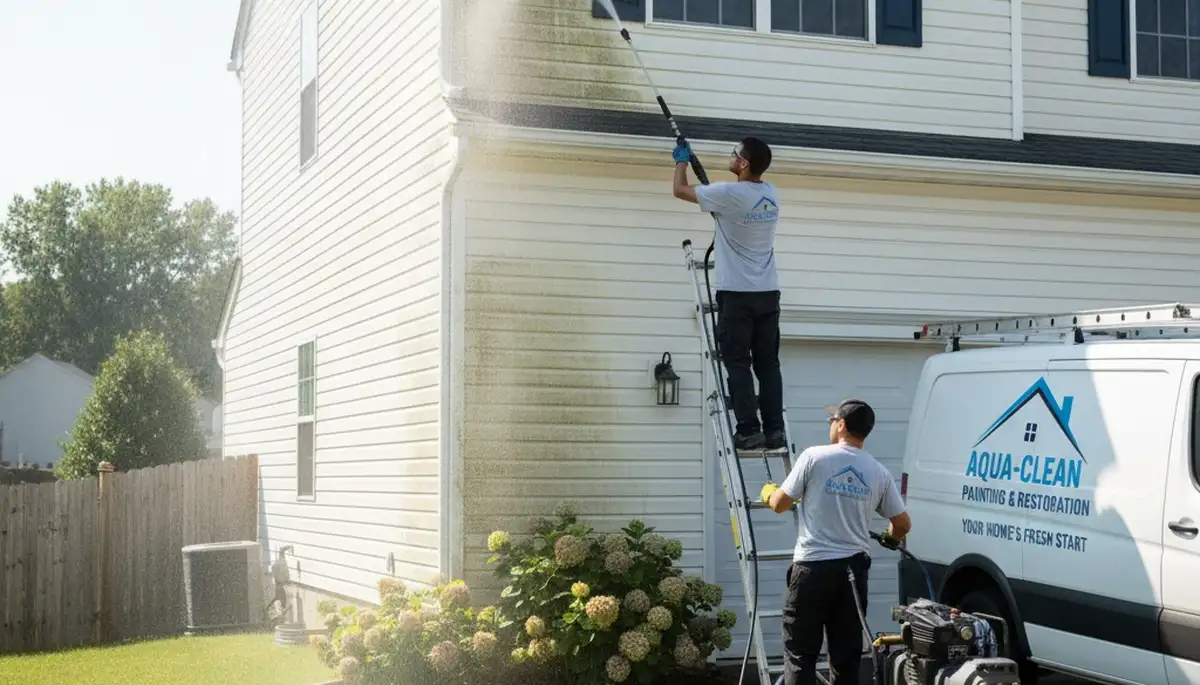Vinyl siding pressure cleaning in Overland Park, KS by Overland Park Paint Pros